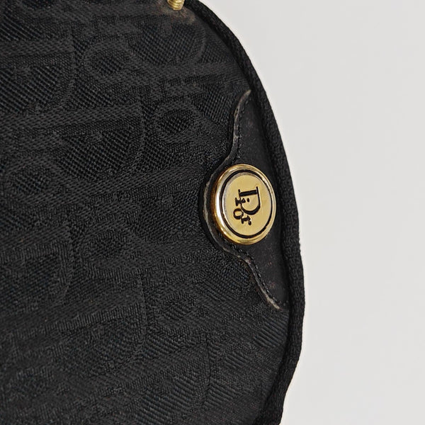 Oblique Fabric Clutch Black