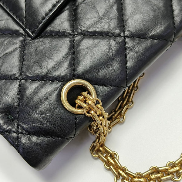 2.55 Maxi Quilted Calfskin Black