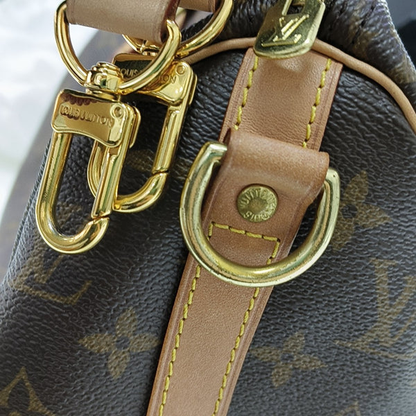 SPEEDY 25 Monogram Coated Canvas Brown
