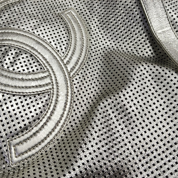 RODEO DRIVE Extra Large Calfskin Silver