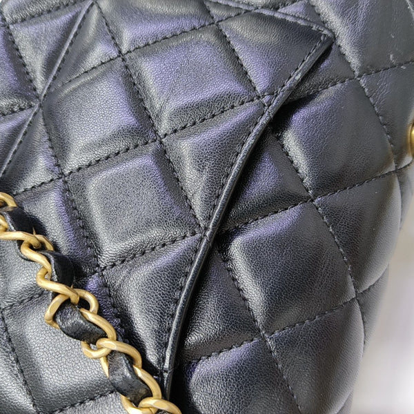Quilted Lambskin Mini Black