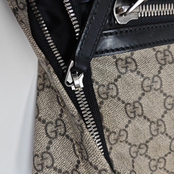 Monogram Coated Canvas Backpack Brown