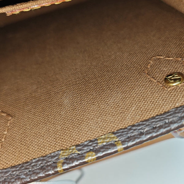 SAC PLAT Mini Monogram Coated Canvas Brown
