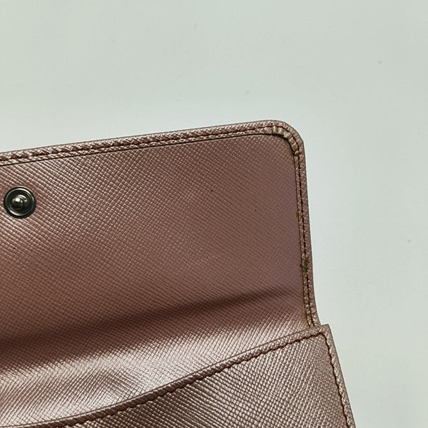 Saffiano Calfskin Wallet Pink