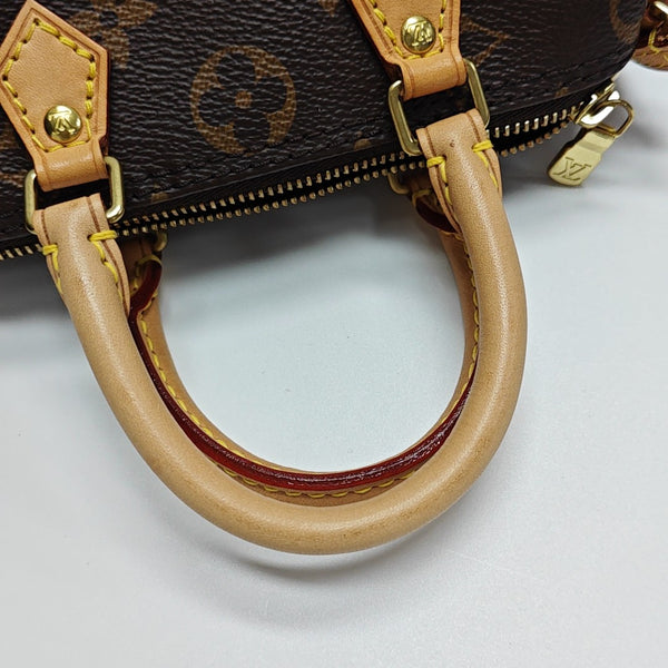 SPEEDY Nano Monogram Coated Canvas Brown