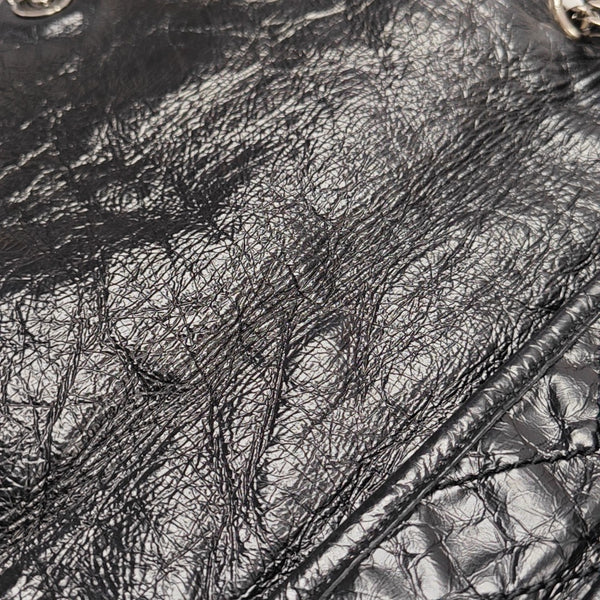 NIKI Large Chevron Calfskin Black