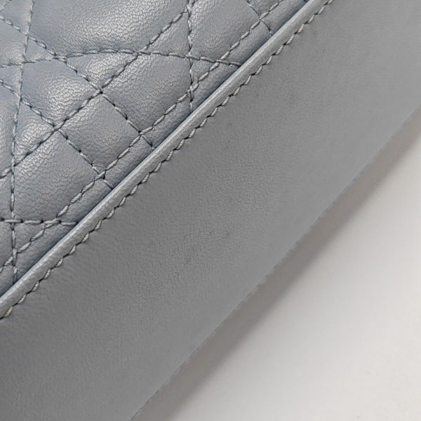 Lady Dior Small Cannage Lambskin Blue