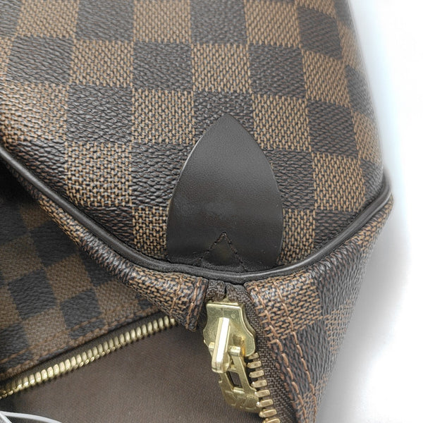 KEEPALL 50 Damier Ebene Coated Canvas Brown