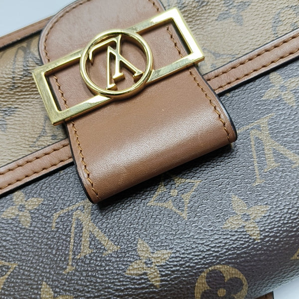 DAUPHINE Mini Monogram Coated Canvas Brown