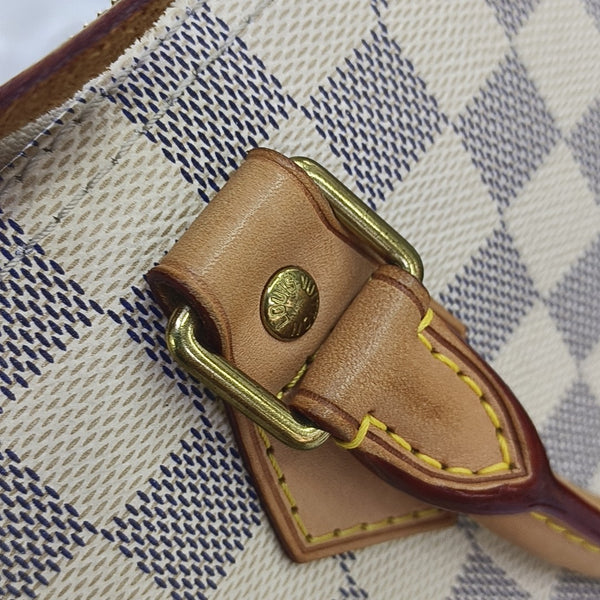 SPEEDY 30 Damier Azur Coated Canvas White
