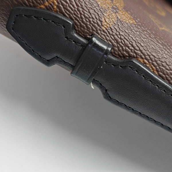 Monogram Coated Canvas Clutch Brown