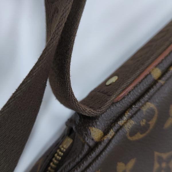 TROTTEUR Monogram Coated Canvas Brown