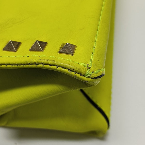 Rockstud Calfskin Yellow