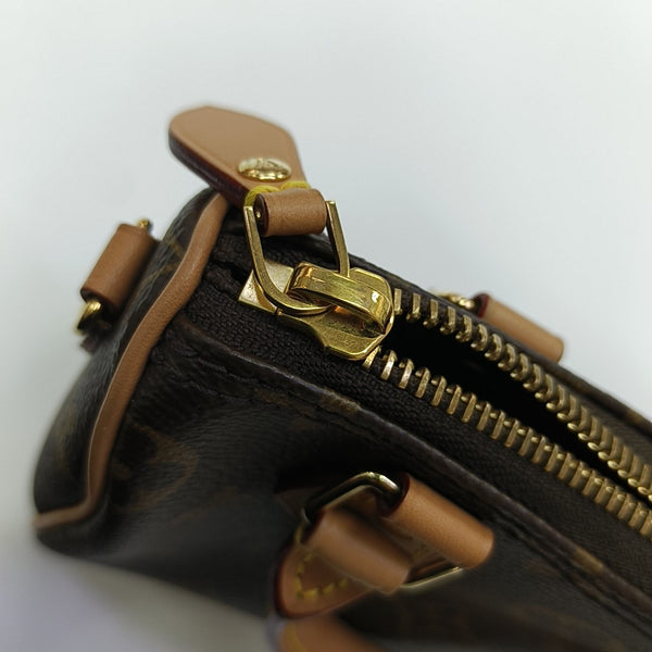 SPEEDY Nano Monogram Coated Canvas Brown