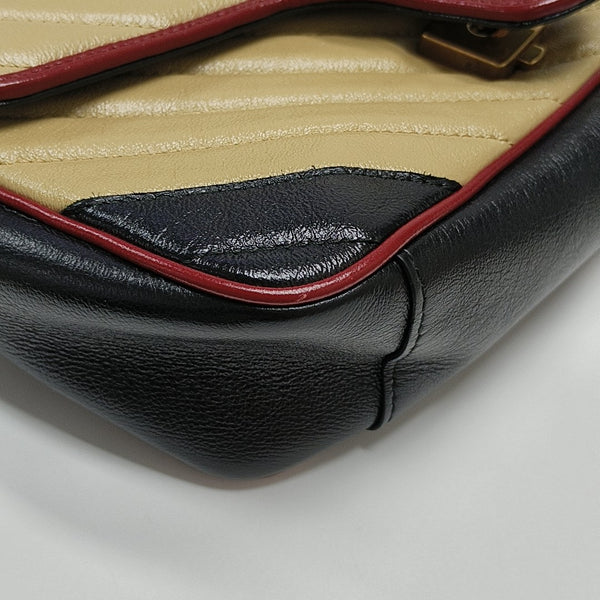 GG Marmont Medium Quilted Calfskin Multicolor