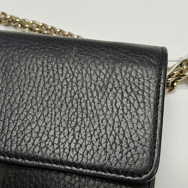 Interlocking G Small Calfskin Black