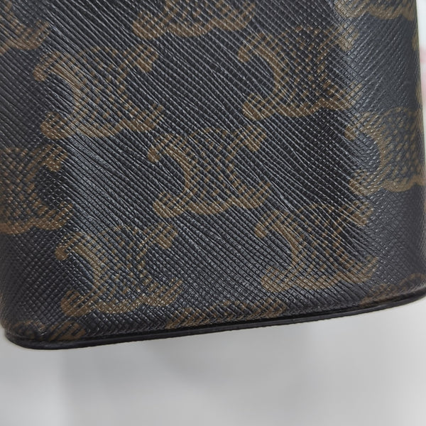 Coated Canvas Shoulder Bag Black