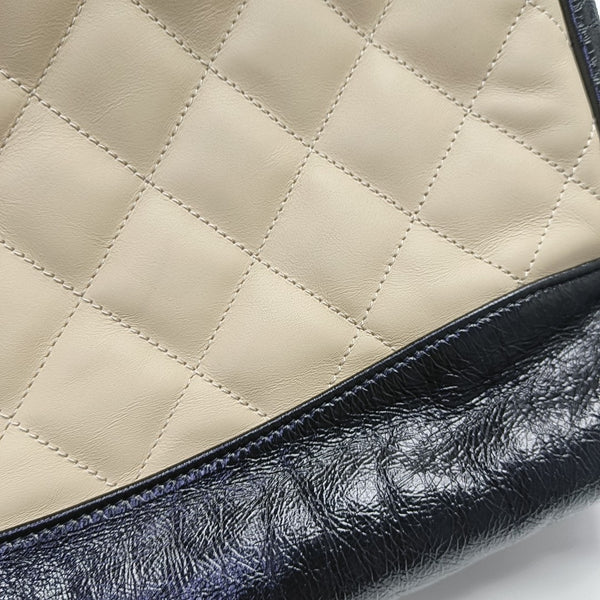 CHANEL 31 Large Quilted Calfskin Beige