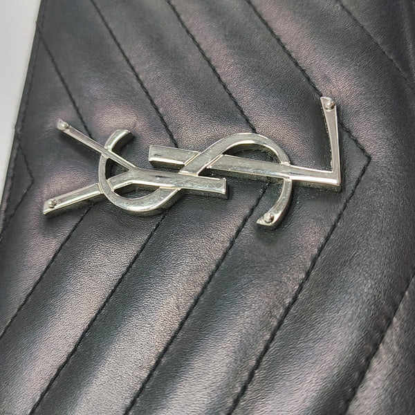 MONOGRAM Chevron Calfskin Black Wallet