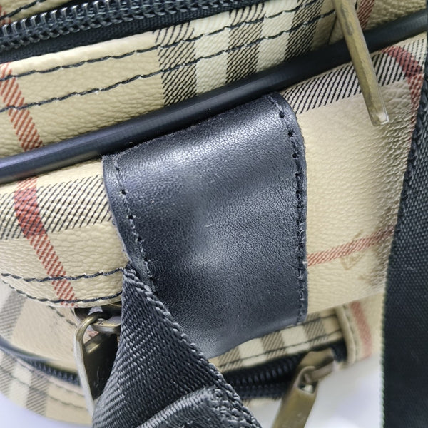 Coated Canvas Shoulder Bag Black