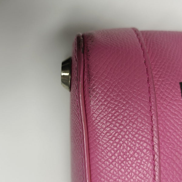 Top Handle Calfskin Red
