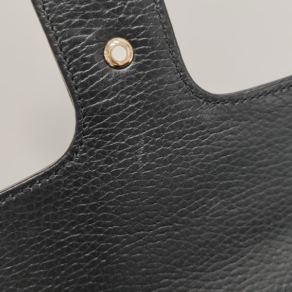 Interlocking G Small Calfskin Black