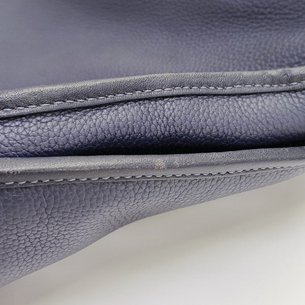 Calfskin Top Handle Bag Blue