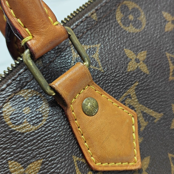SPEEDY 30 Monogram Coated Canvas Brown