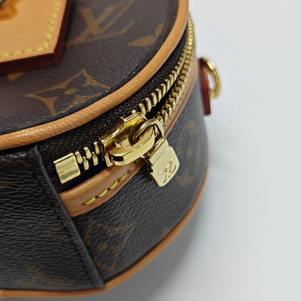 BOITE CHAPEAU Mini Monogram Coated Canvas Brown