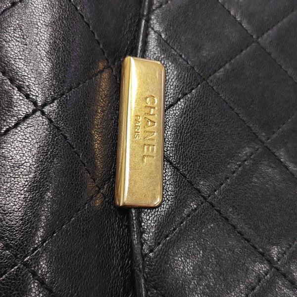 Quilted Calfskin Shoulder Bag Black