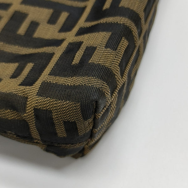 Monogram Fabric Clutch Brown
