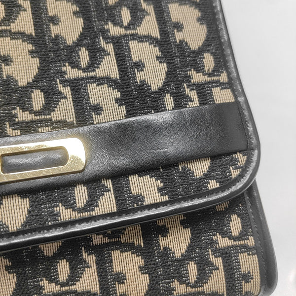 Oblique Canvas Shoulder Bag Beige