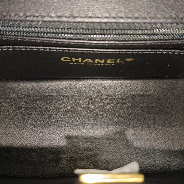 Quilted Calfskin Shoulder Bag Mini Black