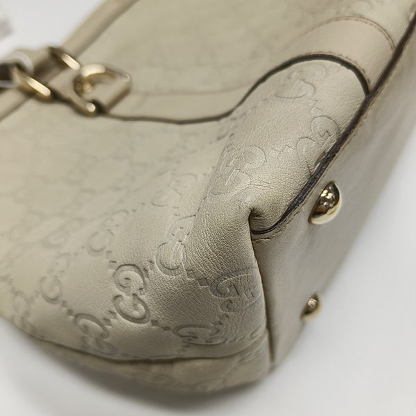 Abbey Monogram Calfskin White