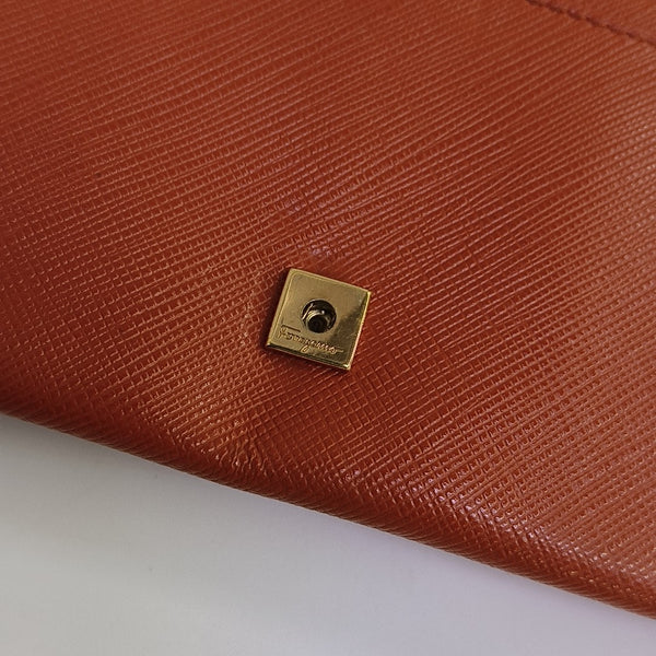 Vara Calfskin Orange Wallet