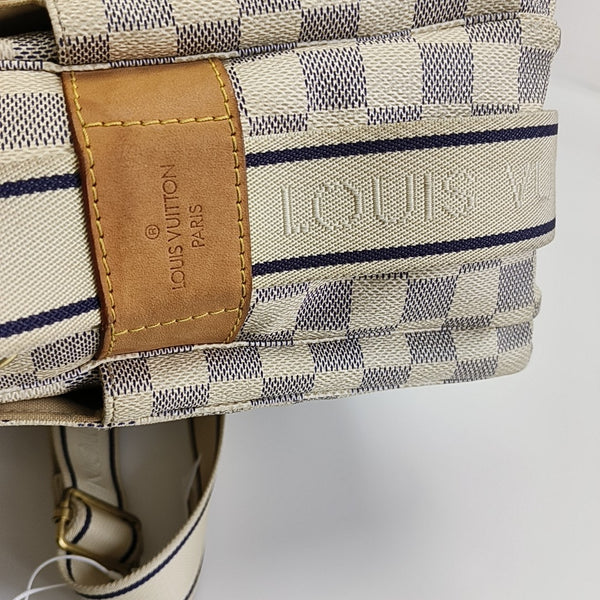 NAVIGLIO Damier Azur Coated Canvas White