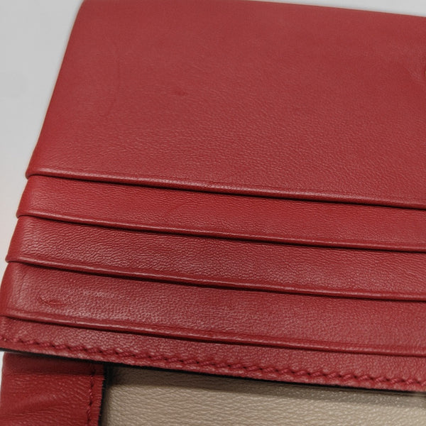 Calfskin Wallet Red