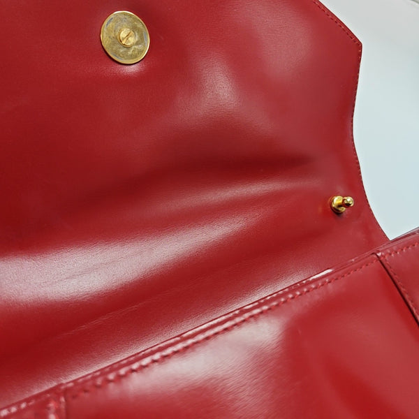 Calfskin Top Handle Bag Red