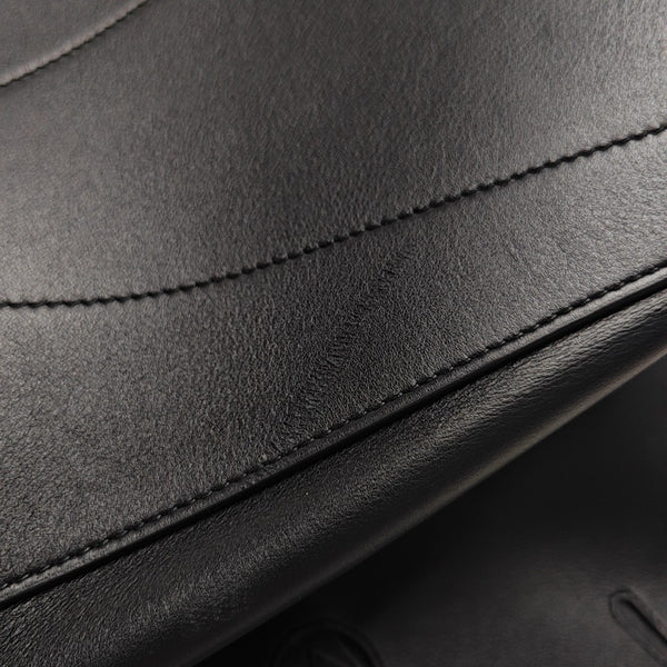 Calfskin Top Handle Bag Black
