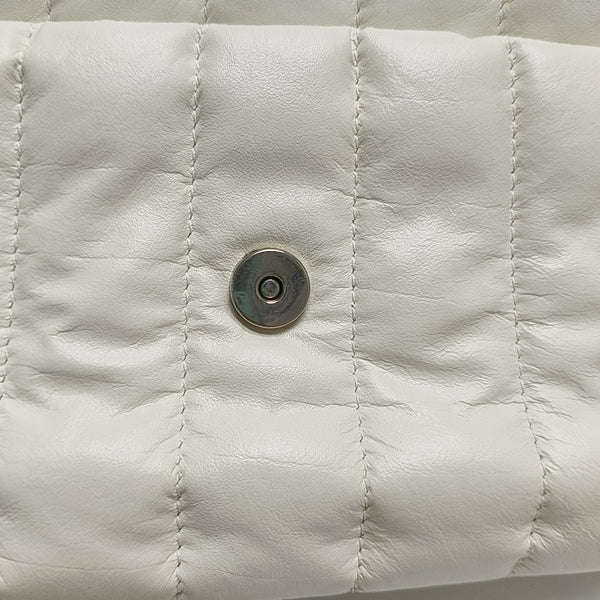 BB Quilted Calfskin White