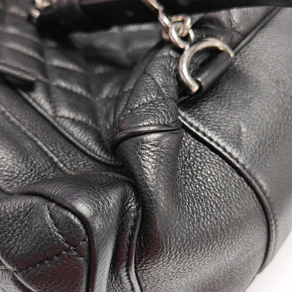 Quilted Grained Calfskin Black