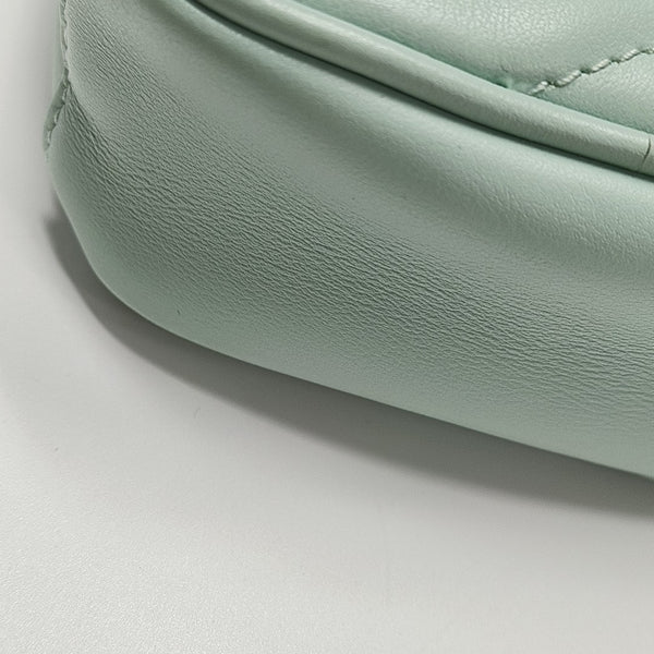 GG Marmont Mini Chevron Calfskin Green