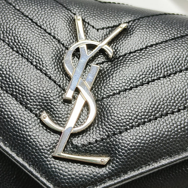 MONOGRAM Chevron Calfskin Black