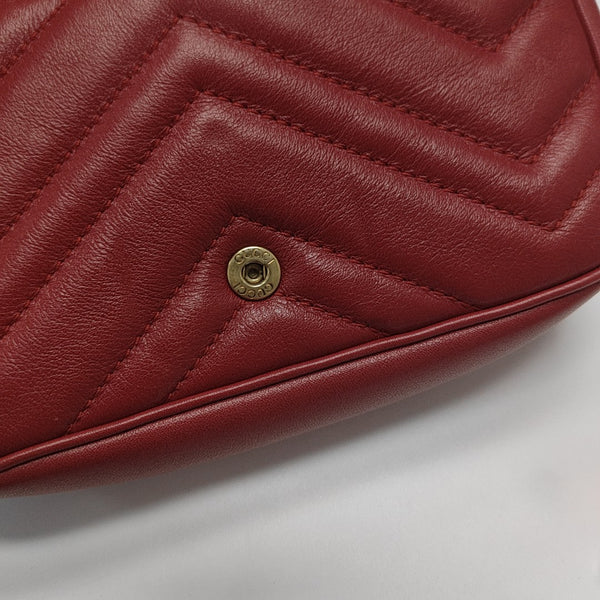 GG Marmont Mini Quilted Calfskin Red