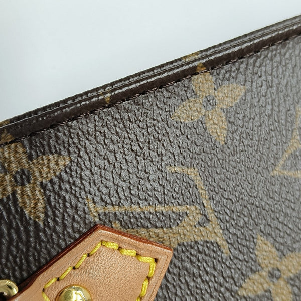 SAC PLAT Mini Monogram Coated Canvas Brown