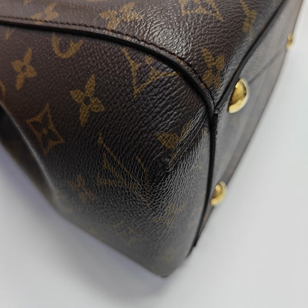 MONTAIGNE MM Monogram Coated Canvas Brown