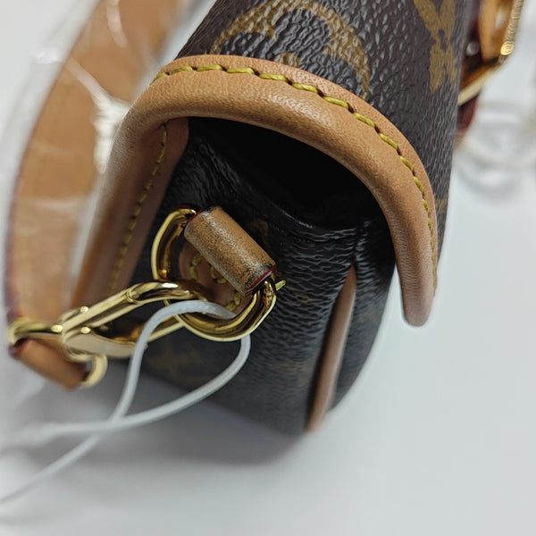 DIANE Nano Monogram Coated Canvas Brown