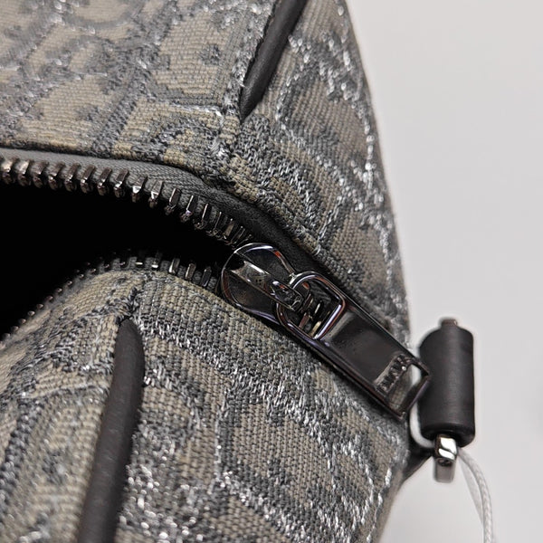 Oblique Canvas Shoulder Bag Gray
