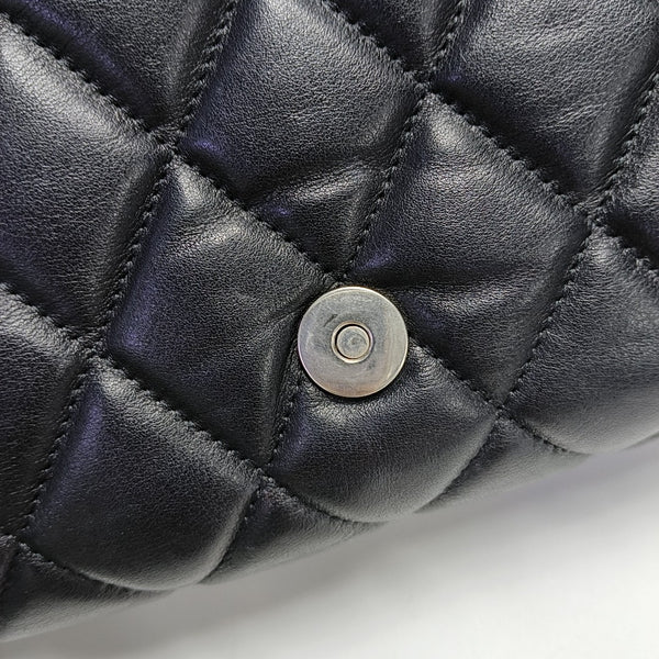 B. Quilted Calfskin Black