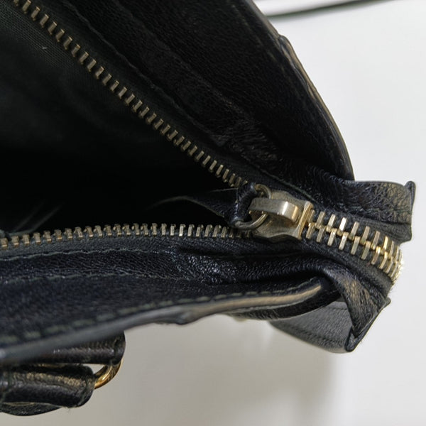 Classic Metallic Edge City Mini Lambskin Black